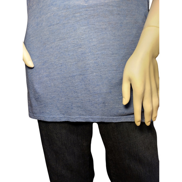 Mossimo Womens Pullover Cap Sleeve V-neck Tee Shirt Blue Size Small - Picture 11 of 16